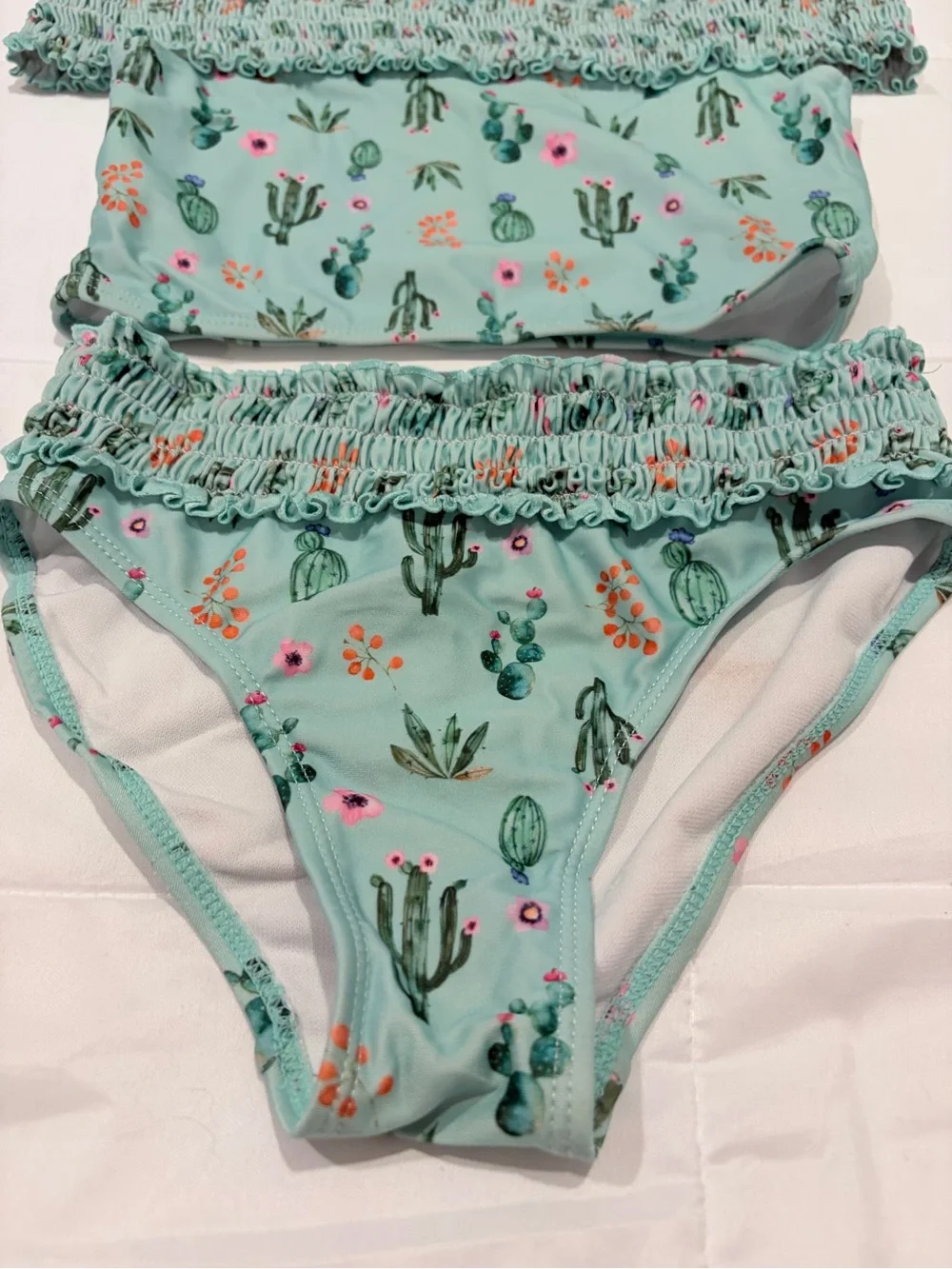 Jantzen Girls 2-Piece Cactus Print Swimsuit – Size 10